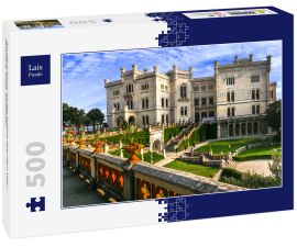 Lais Puzzle - Wunderschönes weißes Schloss über dem Meer - Miramare. Triest, Norditalien - 500 Teile