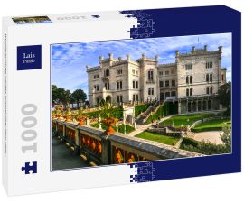 Lais Puzzle - Wunderschönes weißes Schloss über dem Meer - Miramare. Triest, Norditalien - 1.000 Teile