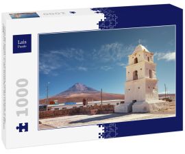 Lais Puzzle - Turm der Kirche von Cariquima, nahe Colchane, in der Tarapaca-Region, in den Ausläufern des Cariquima-Berges, Chile - 1.000 Teile