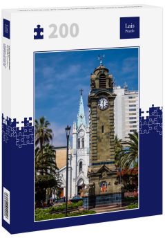 Lais Puzzle - Antofagasta, Chile: Mini Big Ben und Kirche auf der Plaza Colon. - 200 Teile