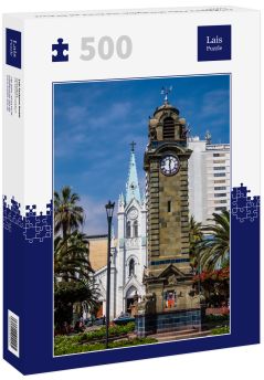 Lais Puzzle - Antofagasta, Chile: Mini Big Ben und Kirche auf der Plaza Colon. - 500 Teile