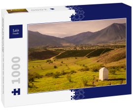 Lais Puzzle - Kakteen, Berge und Täler in der Nähe der Stadt Vicuña Vicuna. Elqui-Tal in Chile - 1.000 Teile