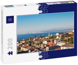 Lais Puzzle - Luftaufnahme von Valparaiso und Las Carmelitas Kirchturm vom Mirador Camogli Aussichtspunkt - Valparaiso, Chile - 200 Teile