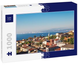 Lais Puzzle - Luftaufnahme von Valparaiso und Las Carmelitas Kirchturm vom Mirador Camogli Aussichtspunkt - Valparaiso, Chile - 1.000 Teile