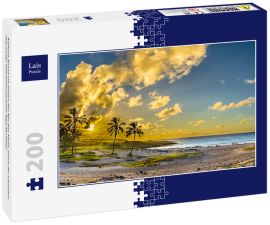 Lais Puzzle - Anakena Strand mit seinem Ahu Nau Nau Moais, einem der schönsten Orte auf der Osterinsel und seiner Rapa Nui Kultur - 200 Teile