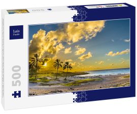 Lais Puzzle - Anakena Strand mit seinem Ahu Nau Nau Moais, einem der schönsten Orte auf der Osterinsel und seiner Rapa Nui Kultur - 500 Teile