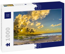 Lais Puzzle - Anakena Strand mit seinem Ahu Nau Nau Moais, einem der schönsten Orte auf der Osterinsel und seiner Rapa Nui Kultur - 1.000 Teile