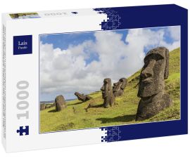 Lais Puzzle - Moai-Skulpturen in verschiedenen Fertigstellungsstadien bei Rano Raraku, dem Steinbruch für alle Moai auf der Osterinsel, Rapa Nui-Nationalpark, Osterinsel (Isla de Pascua), Chile - 1.000 Teile