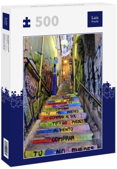 Lais Puzzle - Bunte Treppen in Valparaiso, Chile - 500 Teile