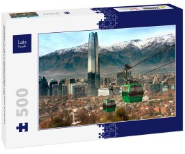 Lais Puzzle - Seilbahn in San Cristobal Hügel, mit Blick auf einen Panoramablick auf Santiago de Chile - 500 Teile