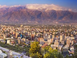 Lais Puzzle - Skyline von Santiago de Chile vom Cerro San Cristobal, Sonnenuntergang - 500 & 1.000 Teile
