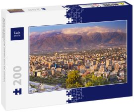 Lais Puzzle - Skyline von Santiago de Chile vom Cerro San Cristobal, Sonnenuntergang - 200 Teile