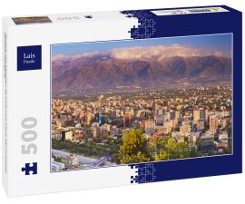 Lais Puzzle - Skyline von Santiago de Chile vom Cerro San Cristobal, Sonnenuntergang - 500 Teile