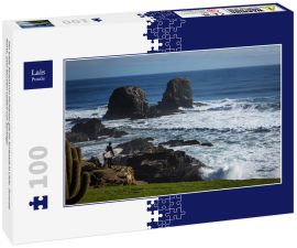Lais Puzzle - Der wilde Strand von Pichilemu gilt als Surfstadt in Chile. Zentrale Küste, zwei Stunden südlich von Santiago - 100 Teile