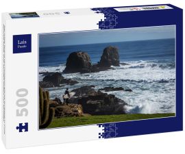 Lais Puzzle - Der wilde Strand von Pichilemu gilt als Surfstadt in Chile. Zentrale Küste, zwei Stunden südlich von Santiago - 500 Teile