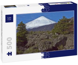 Lais Puzzle - Der schneebedeckte Gipfel des Vulkans Antuco (2.979 m) erhebt sich über einem bewaldeten Tal im Nationalpark Laguna de Laja in der Bio-Bio-Region von Chile - 500 Teile