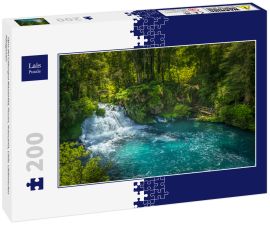 Lais Puzzle - Ojos del Caburgua Wasserfall, Pucon, Araucania, Chile. Chilenisches Patagonien - 200 Teile