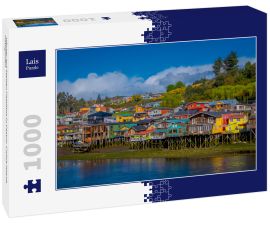 Lais Puzzle - Häuser auf Stelzen Palafitos in Castro, Chiloe Island, Patagonien - 1.000 Teile