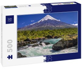 Lais Puzzle - Petrohue Wasserfälle vor dem Vulkan Osorno (Chile) - 500 Teile