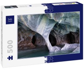 Lais Puzzle - Marmorhöhlen-Heiligtum, seltsame Felsformationen, die durch Wassererosion verursacht werden, General Carrera See, Puerto Rio Tranquilo, Region Aysen, Patagonien, Chile - 500 Teile