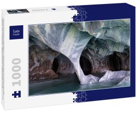 Lais Puzzle - Marmorhöhlen-Heiligtum, seltsame Felsformationen, die durch Wassererosion verursacht werden, General Carrera See, Puerto Rio Tranquilo, Region Aysen, Patagonien, Chile - 1.000 Teile