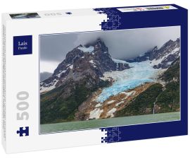Lais Puzzle - Der Balmaceda-Gipfel und der Gletscher am Last Hope Sound oder Fjord im Bernardo O'Higgins-Nationalpark in der Nähe von Puerto Natales und Torres del Paine-Nationalpark, Patagonien, Chile - 500 Teile