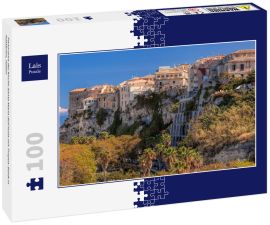 Lais Puzzle - Panorama der Kirche Santa Maria dell'Isola mit Tropea-Stadt in Kalabrien, Italien - 100 Teile