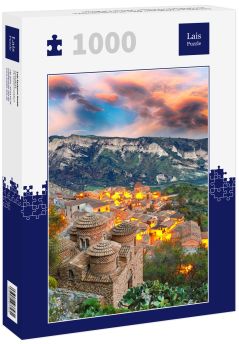 Lais Puzzle - Sonnenaufgang über dem alten berühmten mittelalterlichen Dorf Stilo in Kalabrien - 1.000 Teile