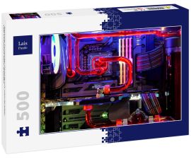 Lais Puzzle - Desktop Computer Gaming mit mehrfarbiger LED-Lichtshow beim Arbeiten - 500 Teile