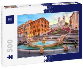 Lais Puzzle - Piazza di Spagna in Rom, Italien. Spanische Schritte am Morgen. Rom Architektur und Wahrzeichen - 500 Teile