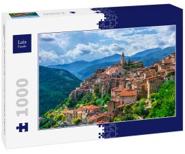 Lais Puzzle - Ansicht von Apricale in der Provinz von Imperia, Ligurien, Italien - 1.000 Teile