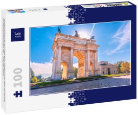 Lais Puzzle - Friedensbogen oder Arco della Pace, Stadttor in der Mitte der Altstadt von Mailand am sonnigen Tag, Lombardei, Italien - 100 Teile
