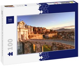Lais Puzzle - Bergamo, Porta san Giacomo, alte Tür zur Oberstadt von Bergamo, Italien - 100 Teile