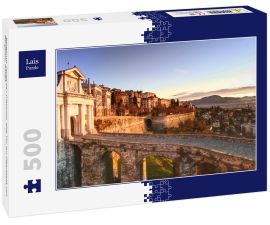 Lais Puzzle - Bergamo, Porta san Giacomo, alte Tür zur Oberstadt von Bergamo, Italien - 500 Teile