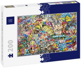 Lais Puzzle - Coole Musik-Graffiti im urbanen Stil an der Wand - 200 Teile