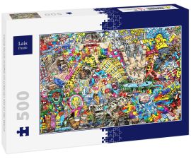 Lais Puzzle - Coole Musik-Graffiti im urbanen Stil an der Wand - 500 Teile