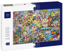 Lais Puzzle - Coole Musik-Graffiti im urbanen Stil an der Wand - 1.000 Teile