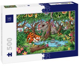 Lais Puzzle - Versteckte Chamäleons im Dschungel - Wimmelbild - 500 Teile