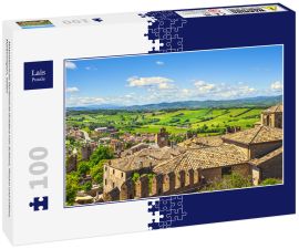 Lais Puzzle - Mittelalterliche Dorfansicht Gradara von Schloss, Pesaro und Urbino, Markenregion, Italien - 100 Teile