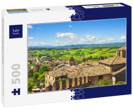 Lais Puzzle - Mittelalterliche Dorfansicht Gradara von Schloss, Pesaro und Urbino, Markenregion, Italien - 500 Teile