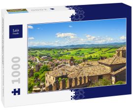 Lais Puzzle - Mittelalterliche Dorfansicht Gradara von Schloss, Pesaro und Urbino, Markenregion, Italien - 1.000 Teile