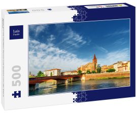 Lais Puzzle - Blick auf die Heiligen Fermo und Rustico von der Etsch, Verona - 500 Teile