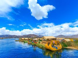 Lais Puzzle - Totora-Boot auf dem Titicaca-See nahe Puno, Peru - 500 & 1.000 Teile
