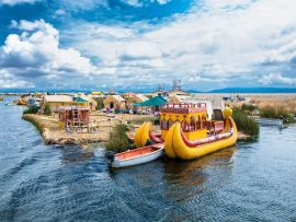 Lais Puzzle - Uros schwimmende Inseln auf Titicaca See in Puno, Peru, Südamerika - 500 & 1.000 Teile