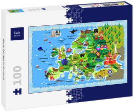 Lais Puzzle - Karte Europa in deutsch - 100 Teile