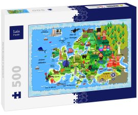 Lais Puzzle - Karte Europa in spanisch - 500 Teile