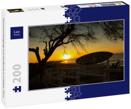 Lais Puzzle - Sonnenuntergang und Surfbrett in Lobitos, Peru - 200 Teile