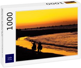 Lais Puzzle - Menschen zu Pferd bei Sonnenuntergang am Strand von Máncora, Perú - 1.000 Teile