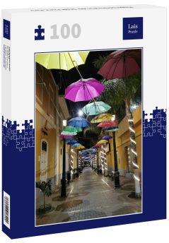 Lais Puzzle - Regenschirme in der Stadt Piura, Peru - 100 Teile