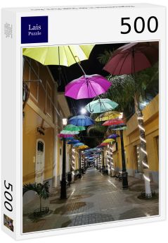 Lais Puzzle - Regenschirme in der Stadt Piura, Peru - 500 Teile